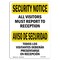 Signmission OSHA Security Sign, 5" Height, 7" Width, Visitors Must Report Bilingual, Landscape, SN-D-57-L-11668 OS-SN-D-57-L-11668 - alternate 1